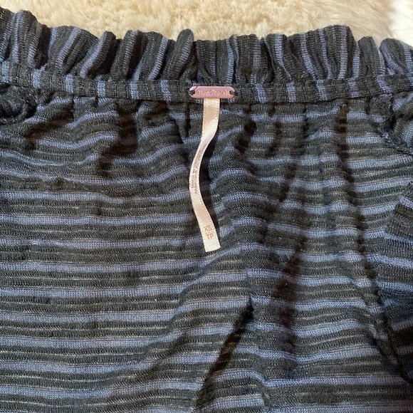NWT Free People Dorothy Black Striped Tie Blouse Top Size XS Boho - Picture 7 of 15